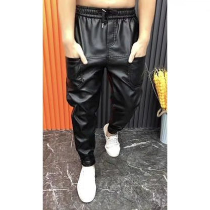 Pants Leather Trend Black