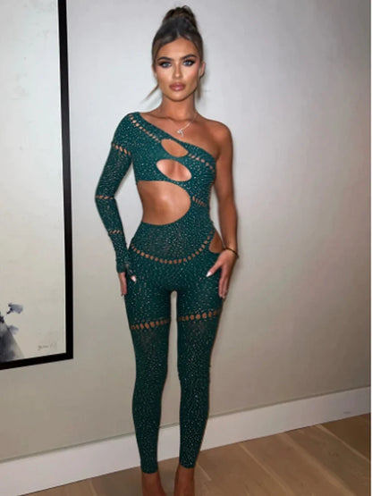 Crystal Cut-Out Jumpsuit