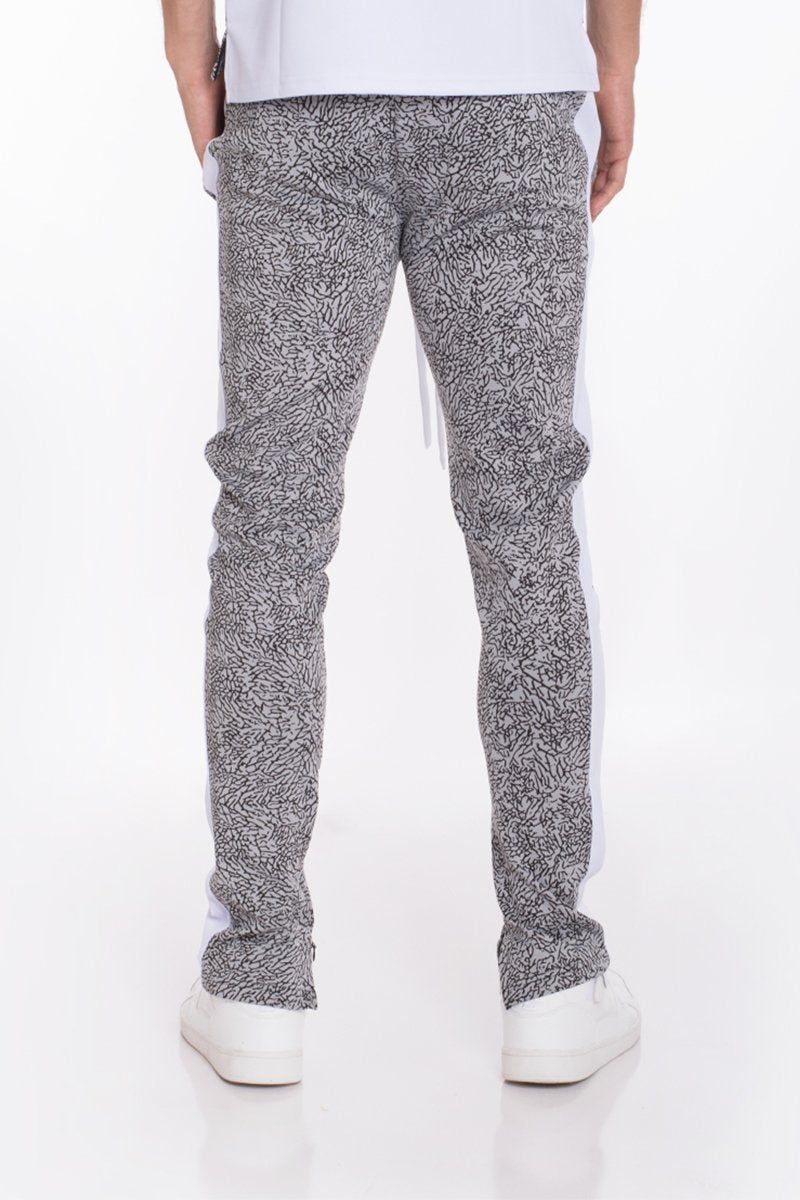 Print Track Pants with Side Stripe Streetwear Pants Skinny Fit