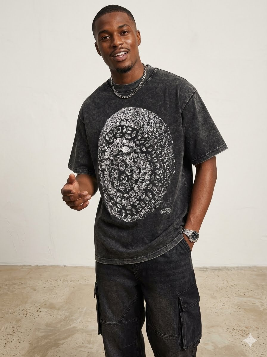 Men's Graphic Round Neck Short Sleeve T-Shirt