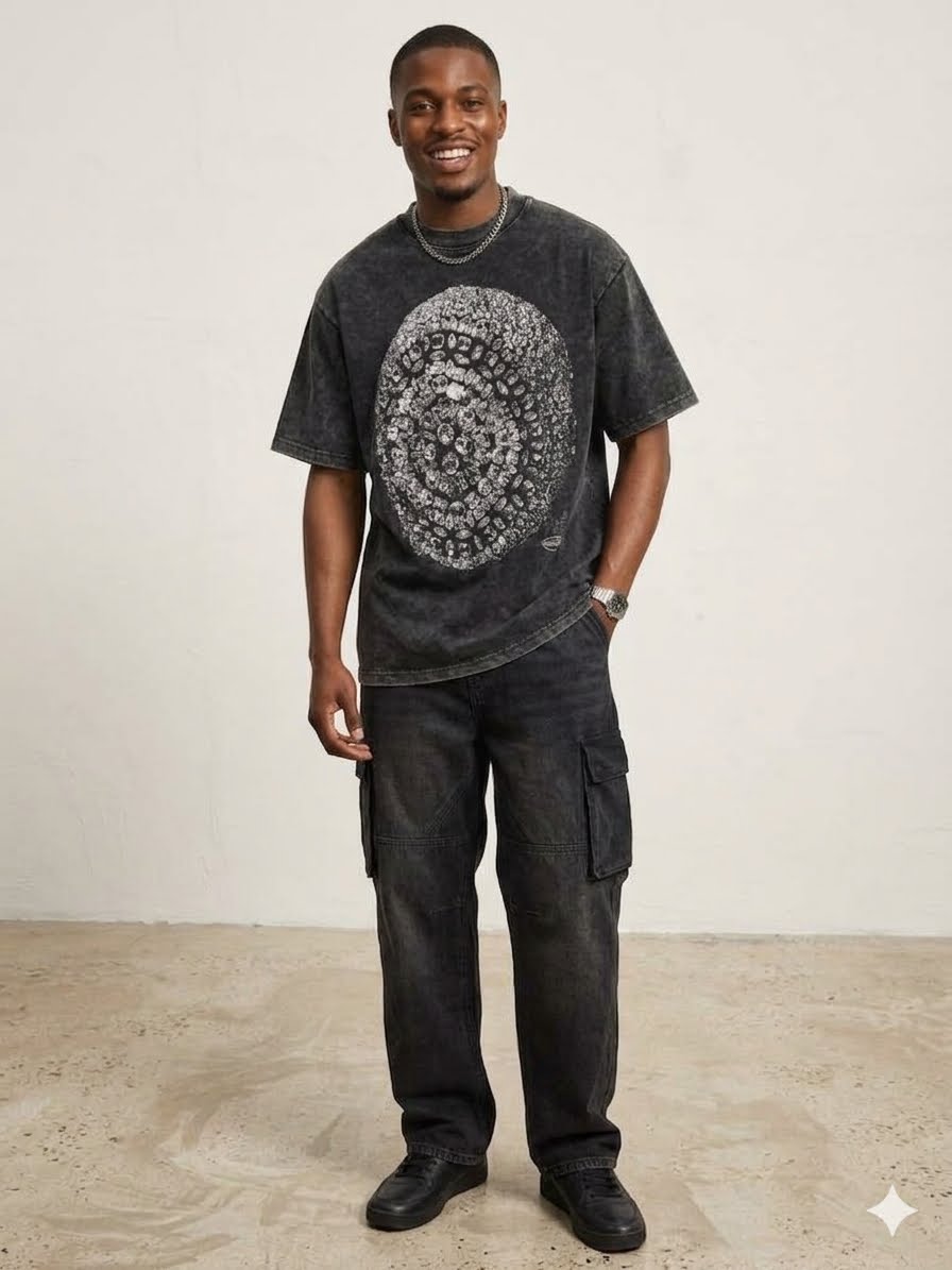 Men's Graphic Round Neck Short Sleeve T-Shirt
