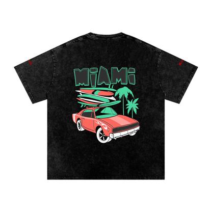 Snow Washed Oversized Cotton T-Shirt